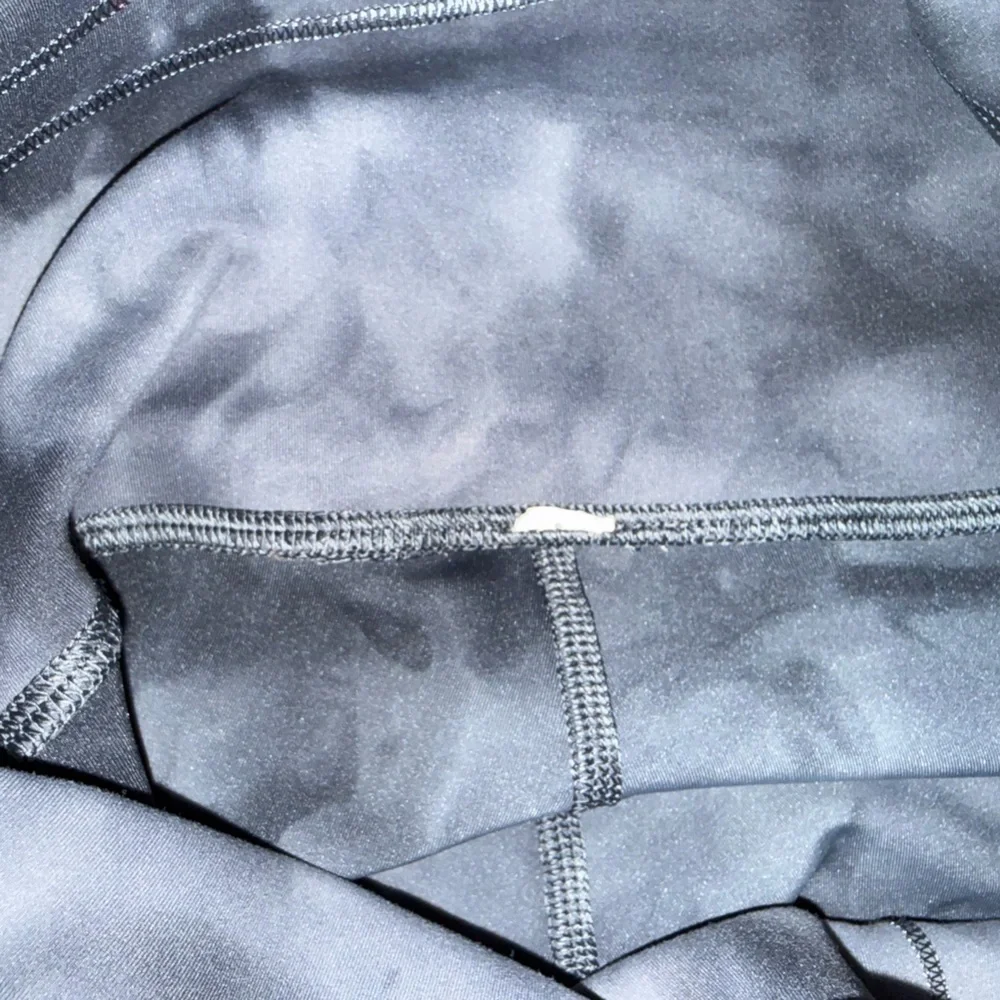 Lululemon Tie Dye Leggings Gray Black Size 4 High Rise Athletic